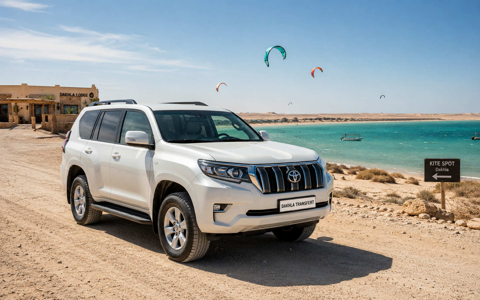 Transfert hôtel / spot nautique avec Dakhla 4x4